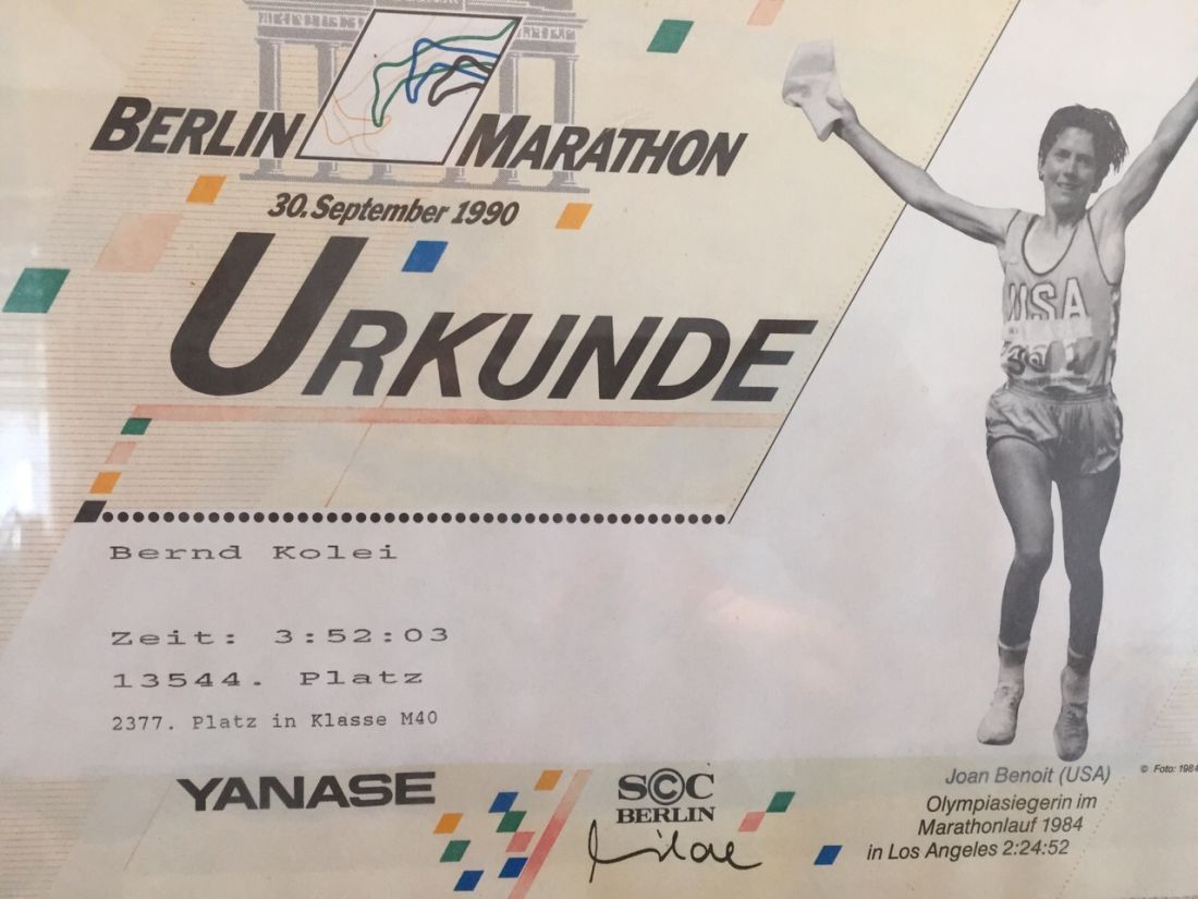 1990 Berlin Marathon Bernd Kolei